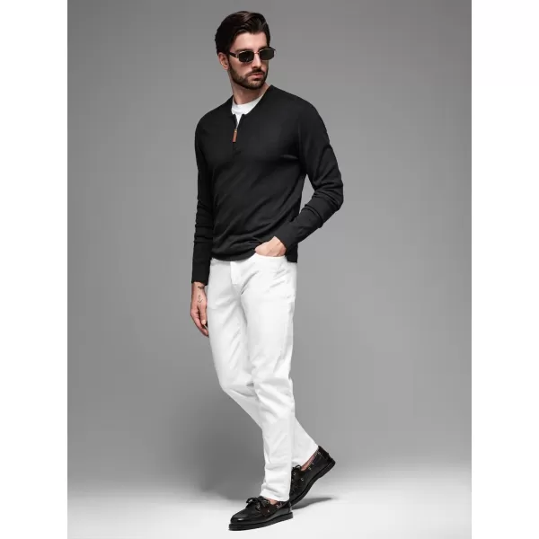  Pánský svetr OMBRE OM-SWZS-0124 BLACK 