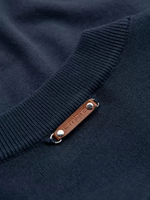 Pánský svetr OMBRE OM-SWZS-0124 NAVY BLUE