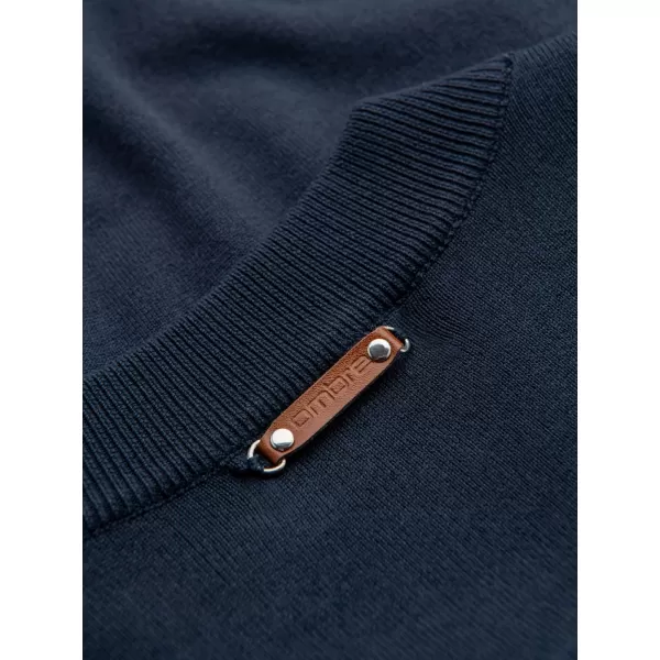  Pánský svetr OMBRE OM-SWZS-0124 NAVY BLUE 