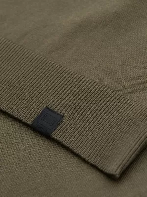 Pánský svetr OMBRE OM-SWZS-0124 OLIVE