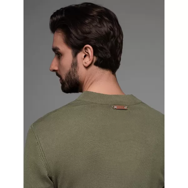  Pánský svetr OMBRE OM-SWZS-0124 OLIVE 
