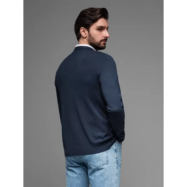  Pánský cardigan OMBRE OM-SWCD-0126 NAVY BLUE 