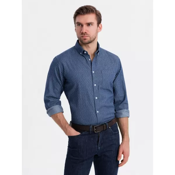  Pánská košile OMBRE OM-SHDS-0179 BLUE 
