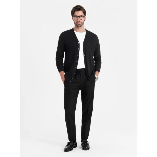  Pánský cardigan OMBRE OM-SWCD-0126 BLACK 