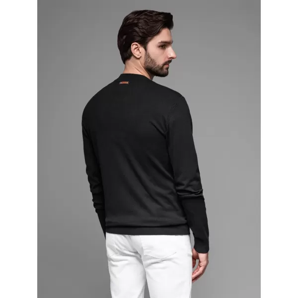  Pánský svetr OMBRE OM-SWZS-0124 BLACK 