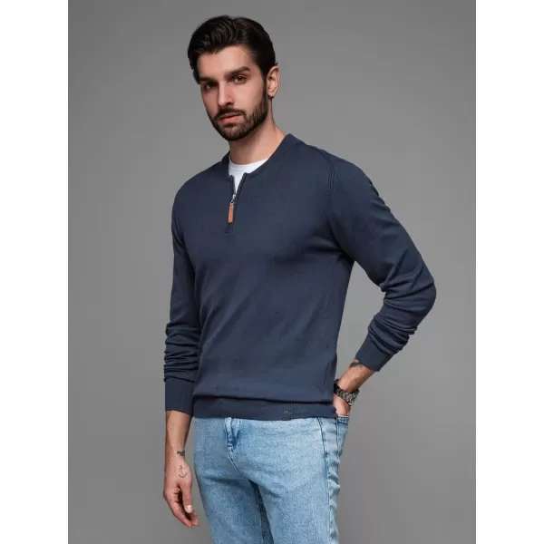  Pánský svetr OMBRE OM-SWZS-0124 NAVY BLUE 