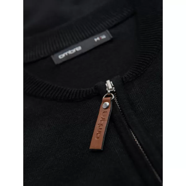  Pánský svetr OMBRE OM-SWZS-0124 BLACK 