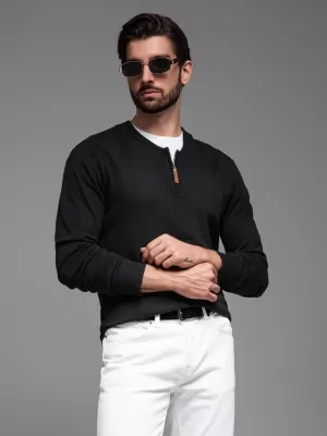 Pánský svetr OMBRE OM-SWZS-0124 BLACK