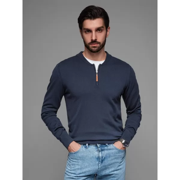  Pánský svetr OMBRE OM-SWZS-0124 NAVY BLUE 