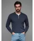 Pánský svetr OMBRE OM-SWZS-0124 NAVY BLUE