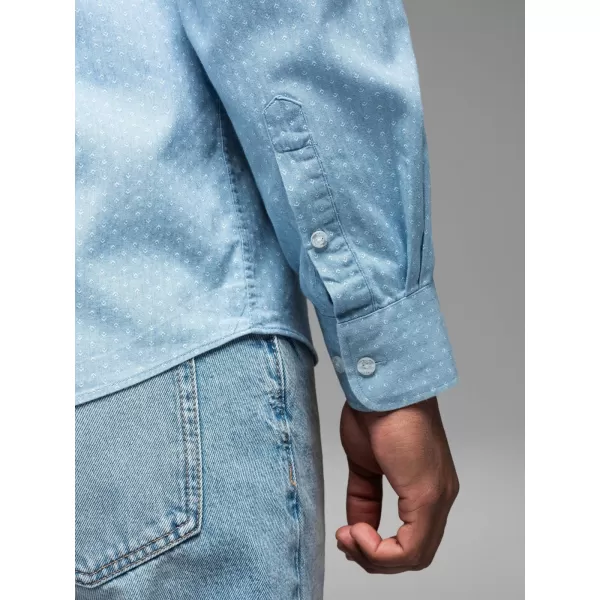  Pánská košile OMBRE OM-SHDS-0179 LIGHT BLUE 