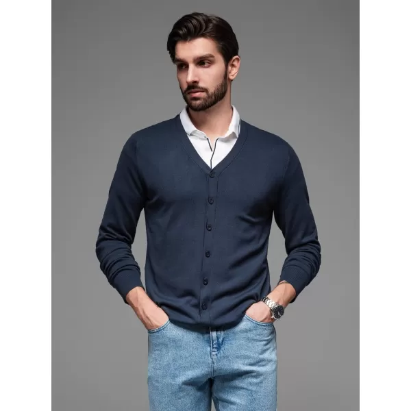  Pánský cardigan OMBRE OM-SWCD-0126 NAVY BLUE 
