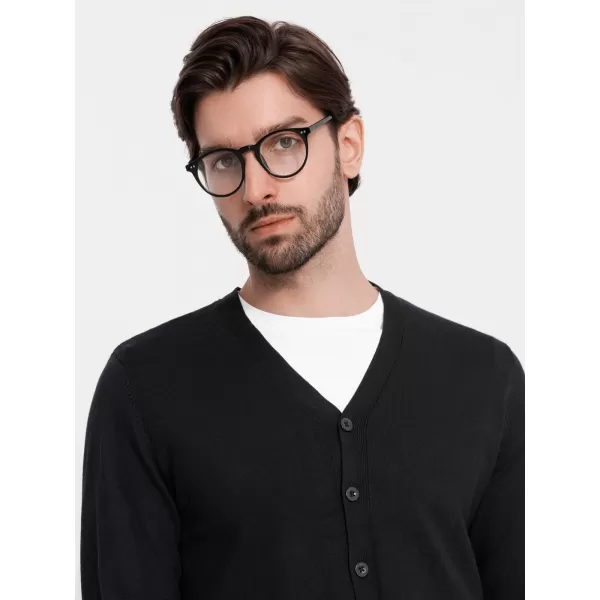  Pánský cardigan OMBRE OM-SWCD-0126 BLACK 