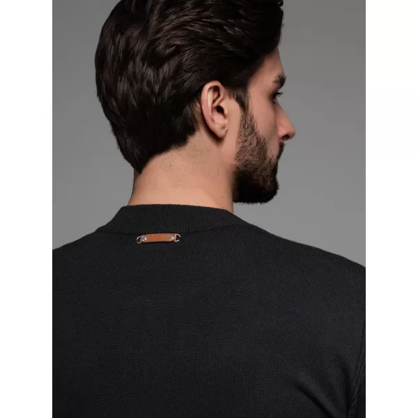  Pánský svetr OMBRE OM-SWZS-0124 BLACK 