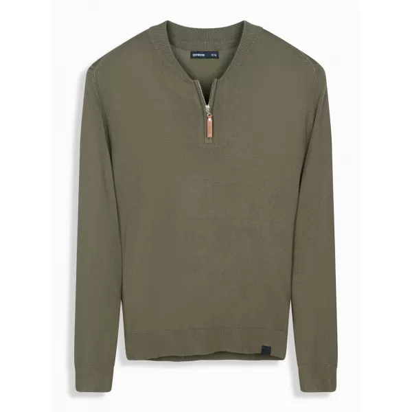  Pánský svetr OMBRE OM-SWZS-0124 OLIVE 