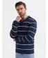 Pánské triko s límečkem OMBRE OM-POLS-0146 NAVY BLUE AND WHITE