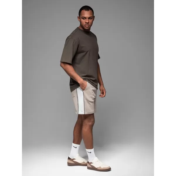  Pánské kraťasy OMBRE OM-SRSK-0182 BEIGE 