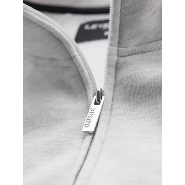  Pánská mikina OMBRE OM-SSZP-0219 GREY MELANGE 