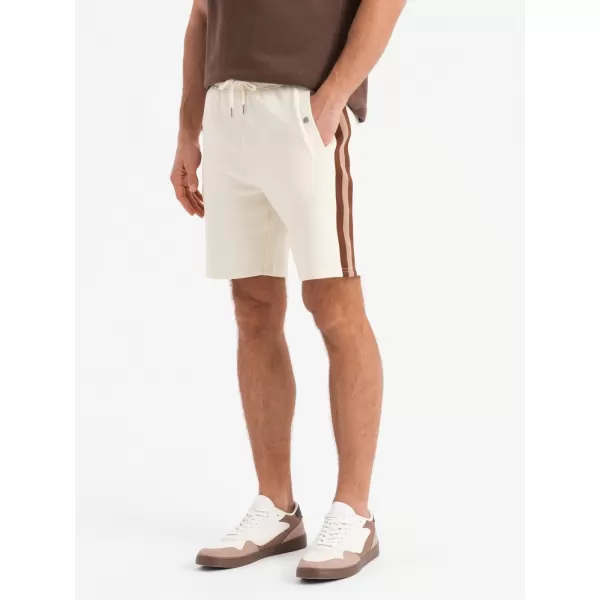  Pánské kraťasy OMBRE OM-SRSK-0156 CREAM 