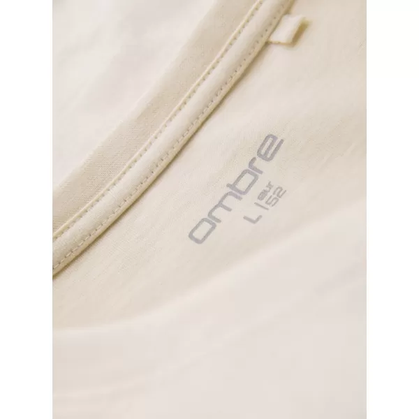  Pánské triko OMBRE OM-TSPT-0199 CREAM 