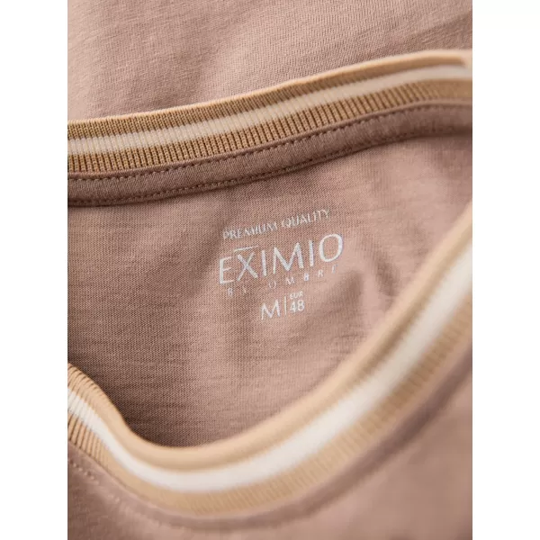 Pánské triko OMBRE OM-LSCL-0128 BROWN 