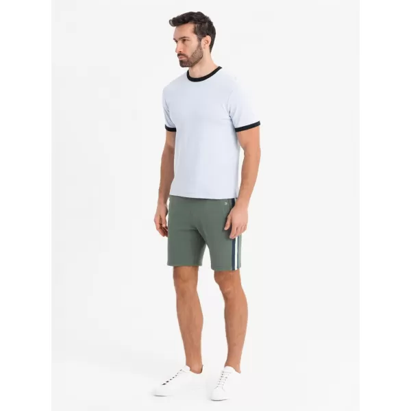  Pánské kraťasy OMBRE OM-SRSK-0156 OLIVE 