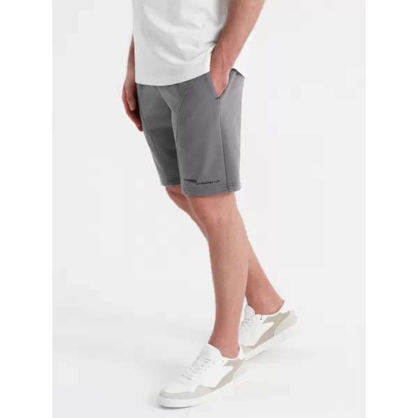  Pánské kraťasy OMBRE OM-SRSK-0138 GREY 