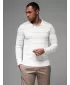 Pánské triko s límečkem OMBRE OM-POLS-0146 WHITE AND BEIGE