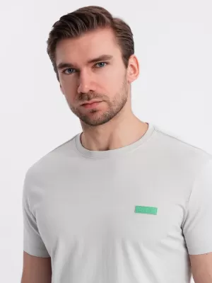 Pánské triko OMBRE OM-TSCT-0151 LIGHT GREY
