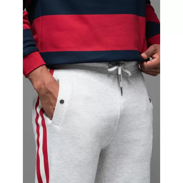  Pánské tepláky OMBRE OM-PASK-0258 GREY MELANGE 