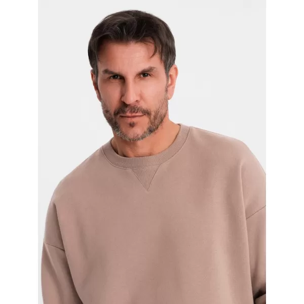  Pánská mikina OMBRE OU-SNBC-0104 BROWN 