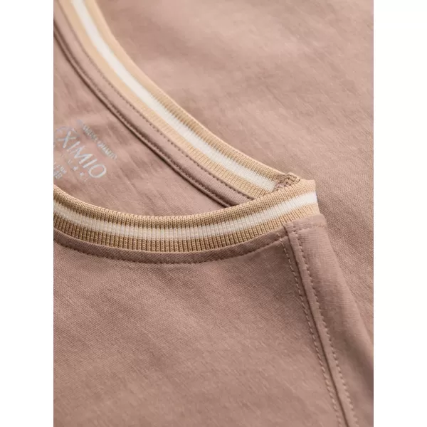  Pánské triko OMBRE OM-LSCL-0128 BROWN 