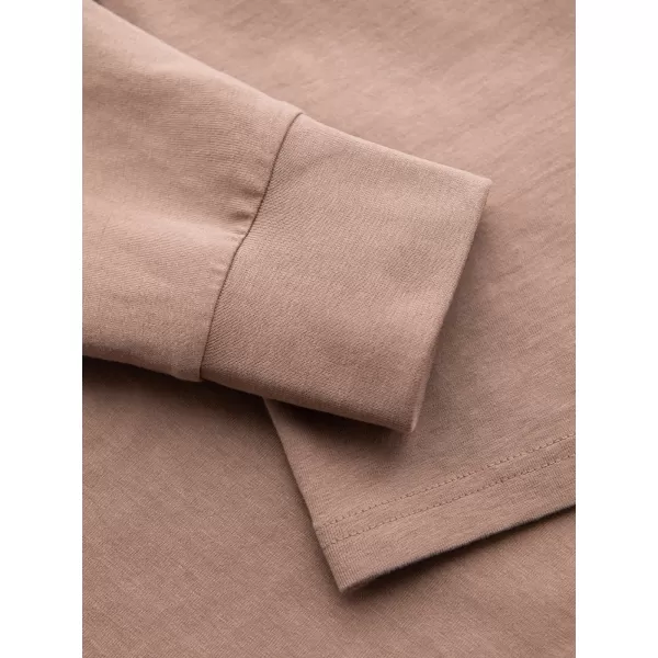  Pánské triko OMBRE OM-LSCL-0128 BROWN 
