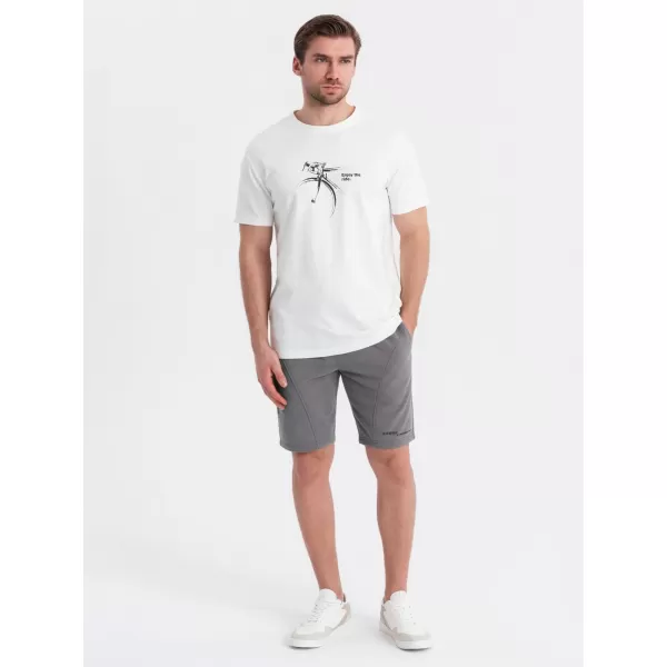  Pánské kraťasy OMBRE OM-SRSK-0138 GREY 