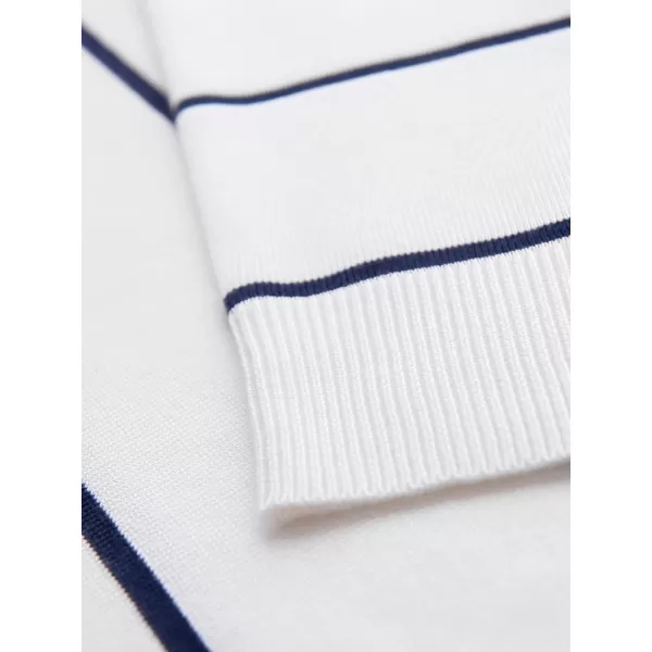  Pánské triko s límečkem OMBRE OM-POLS-0146 WHITE AND NAVY BLUE 