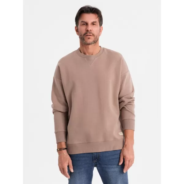  Pánská mikina OMBRE OU-SNBC-0104 BROWN 