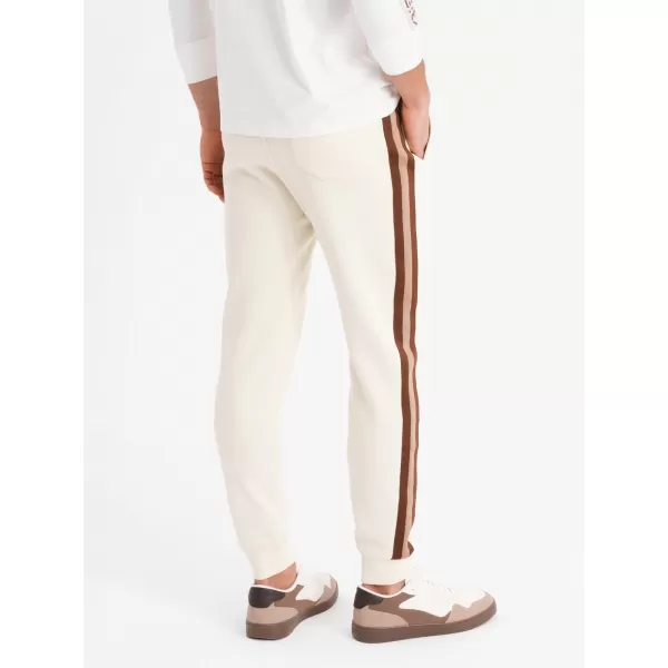  Pánské tepláky OMBRE OM-PASK-0258 CREAM 