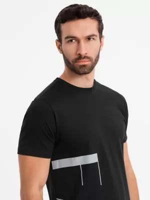 Pánské triko OMBRE OM-TSPT-0213 BLACK