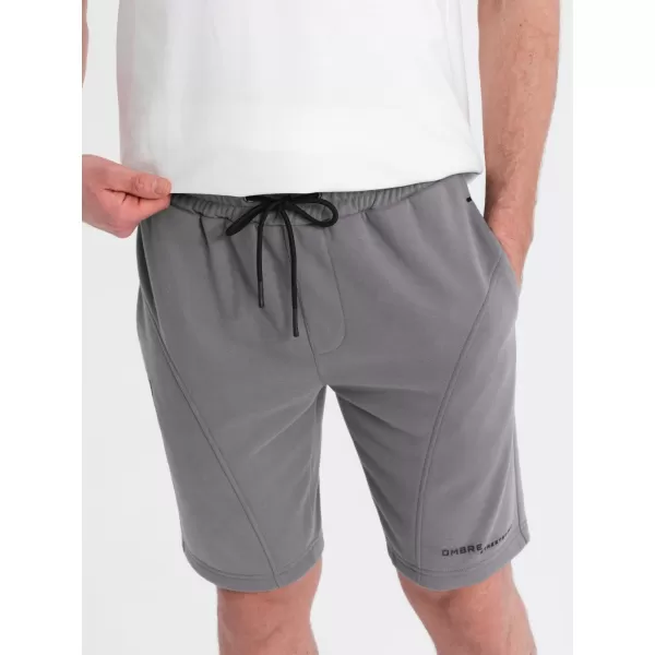  Pánské kraťasy OMBRE OM-SRSK-0138 GREY 