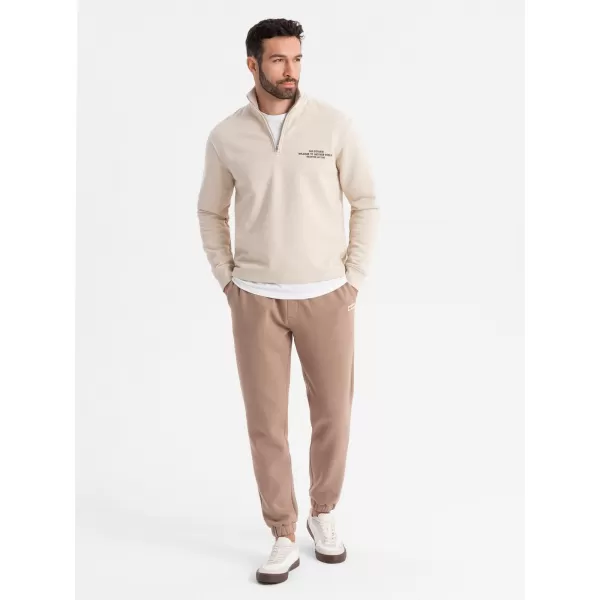  Pánské tepláky OMBRE OU-PSBC-0100 BROWN 