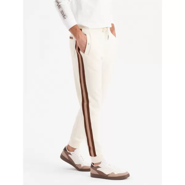  Pánské tepláky OMBRE OM-PASK-0258 CREAM 