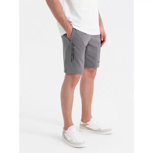  Pánské kraťasy OMBRE OM-SRSK-0138 GREY 