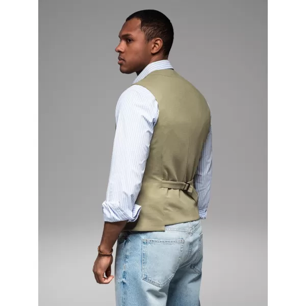  Pánská vesta OMBRE OM-BLZV-0144 OLIVE 