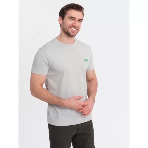  Pánské triko OMBRE OM-TSCT-0151 LIGHT GREY 