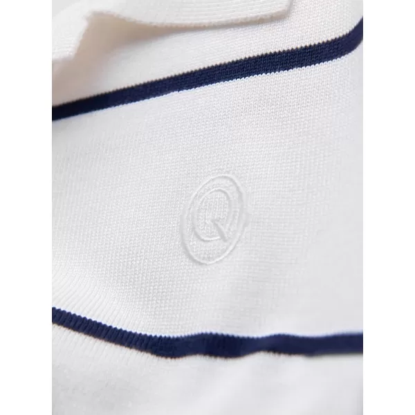  Pánské triko s límečkem OMBRE OM-POLS-0146 WHITE AND NAVY BLUE 