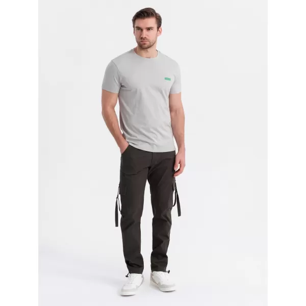  Pánské triko OMBRE OM-TSCT-0151 LIGHT GREY 