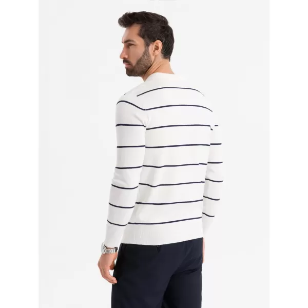 Pánské triko s límečkem OMBRE OM-POLS-0146 WHITE AND NAVY BLUE 