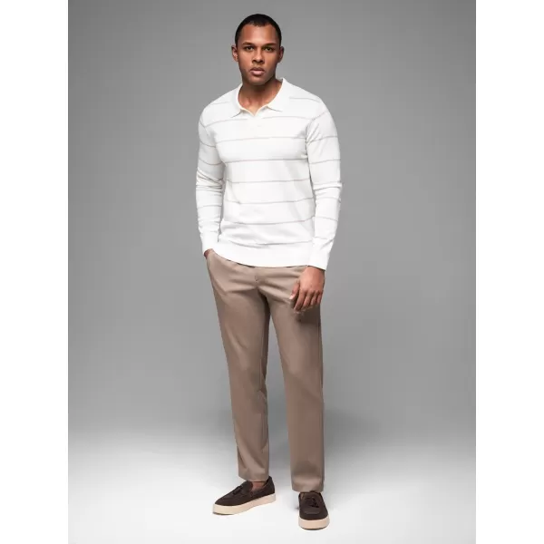  Pánské triko s límečkem OMBRE OM-POLS-0146 WHITE AND BEIGE 