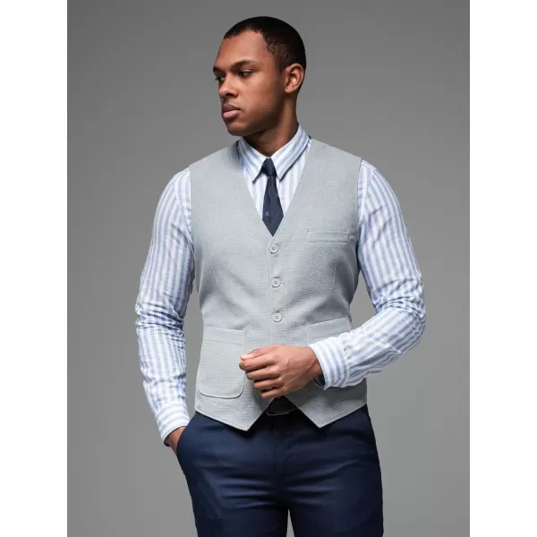  Pánská vesta OMBRE OM-BLZV-0146 GREY MELANGE 