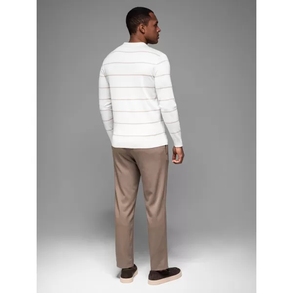  Pánské triko s límečkem OMBRE OM-POLS-0146 WHITE AND BEIGE 